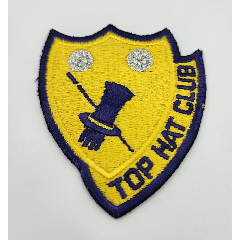 Top Hat Club PATCH Vtg Sew On Logo 4